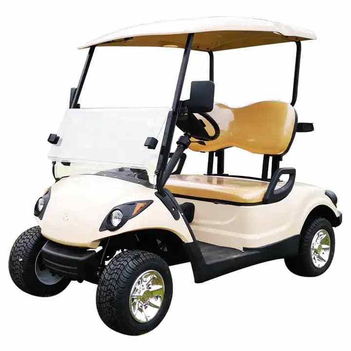 White Golf Cart 2000W 60V 18.2Ah Mobility Scooter 10.5inch Tire 4 Wheels Electric Golf Scooter Golf