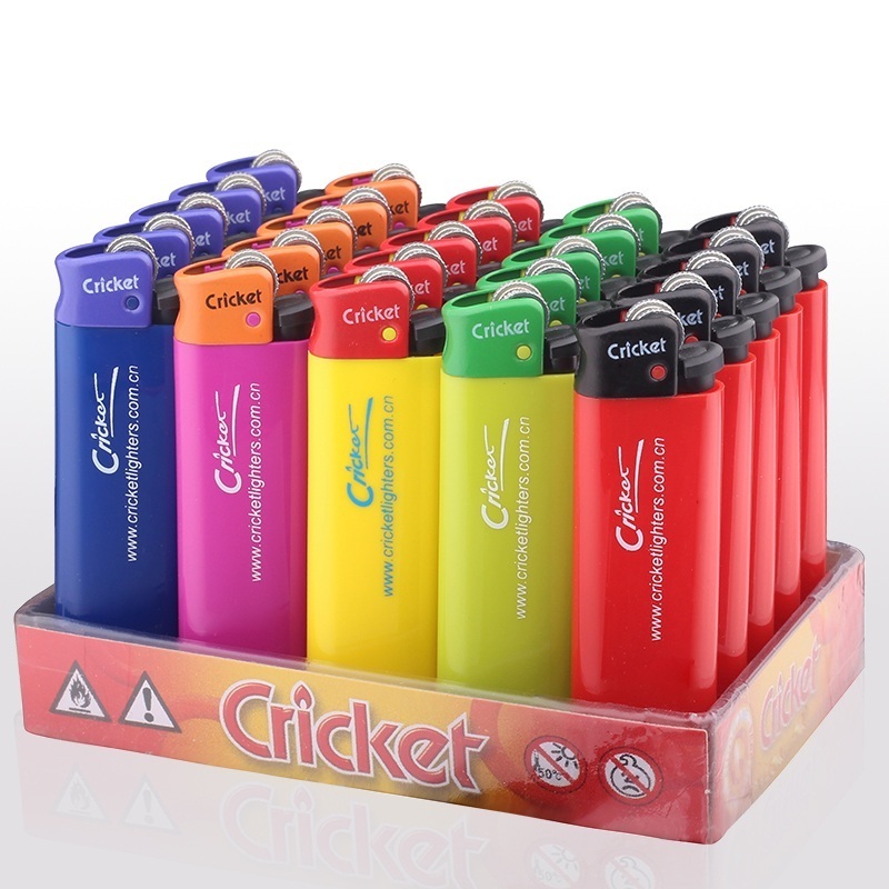 Top Quality Plastic Cricket Gas Lighter / Disposable Cricket Lighter with custom logo / Refillable Cricket Lighters for Sale