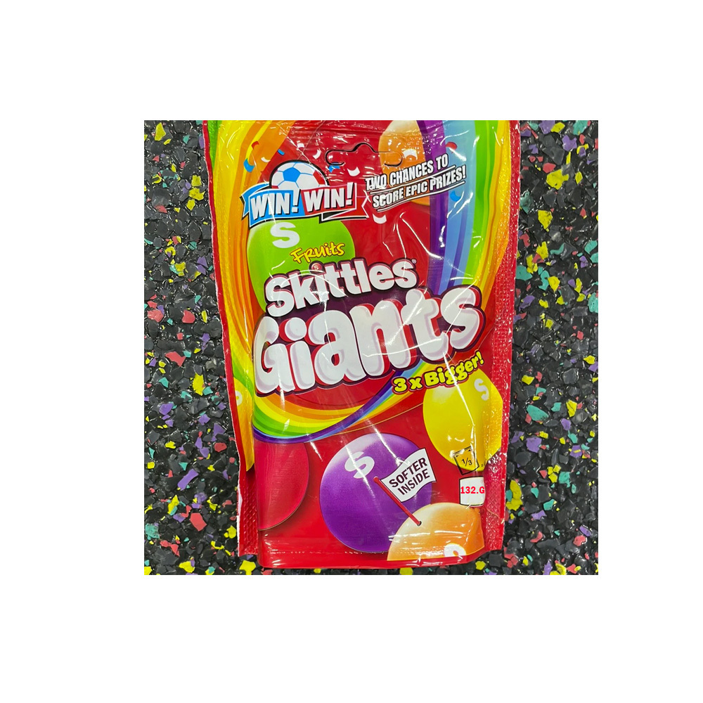 Skittles Fruits Giants 132g Bite Size Chewy Candy (Pack of 12) 2x Skittles Fruits Giants Crazy Sours Brand New