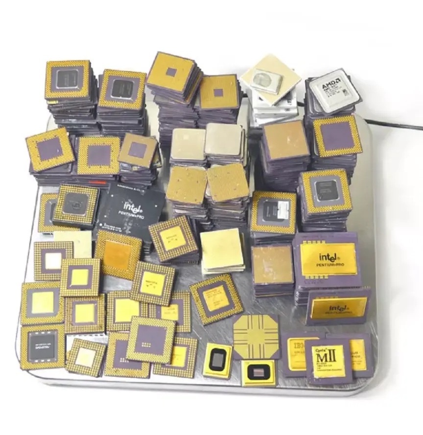 Intels Pentium Pro Ceramic CPU, AMD 386 486 CPU CERAMIC PROCESSOR scrap for gold pins recovery