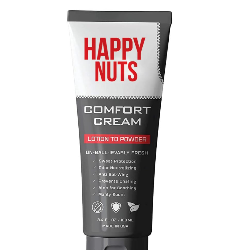 Happy Nuts Comfort Cream Deodorant For Men: Anti-Chafing Sweat Defense, Odor Control, Aluminum-Free Mens