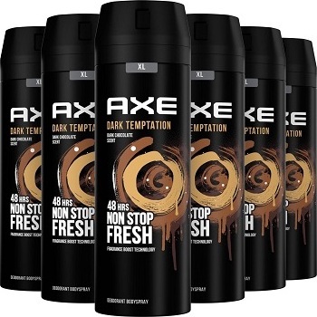 Axe Body Spray Deodorant for Long Lasting Odor Protection Dark Temptation All Day Fresh Scent Mens Deodorant Formulated Without