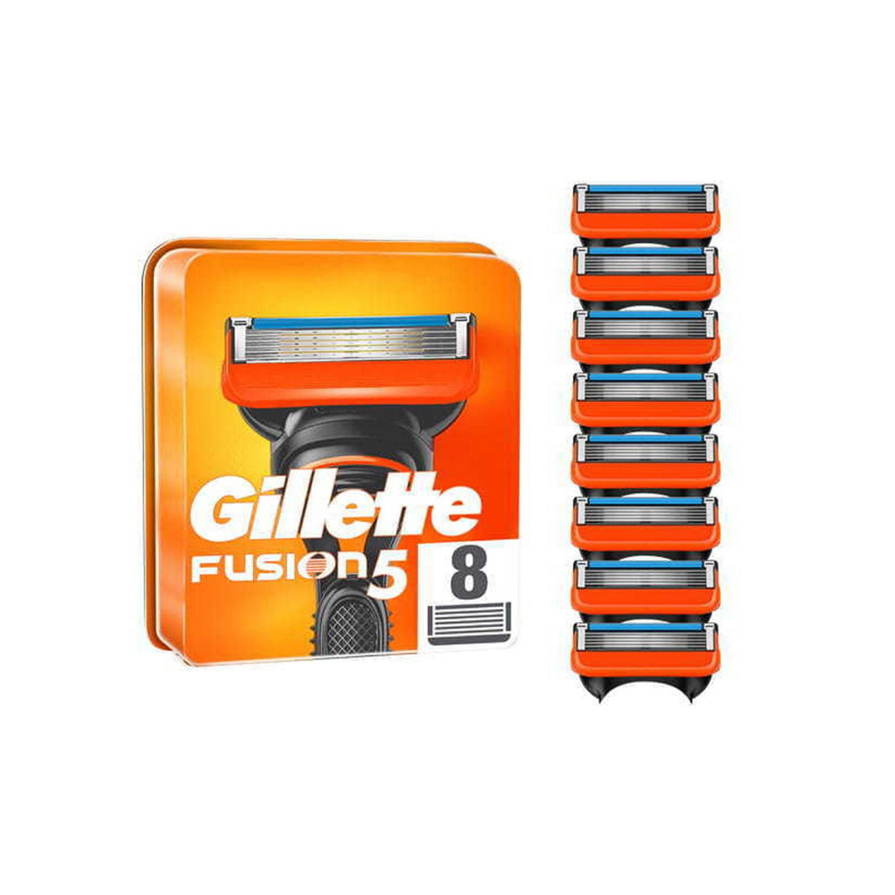 BRAND NEW GILL-ETTE FU-SION 5 REFILL RAZOR BLADES, 12 Cartridges