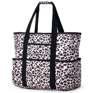 Custom women Large capacity Waterproof atacado de bolsas Leopard Print beach tote bag branded bandoleras para mujer beach bag