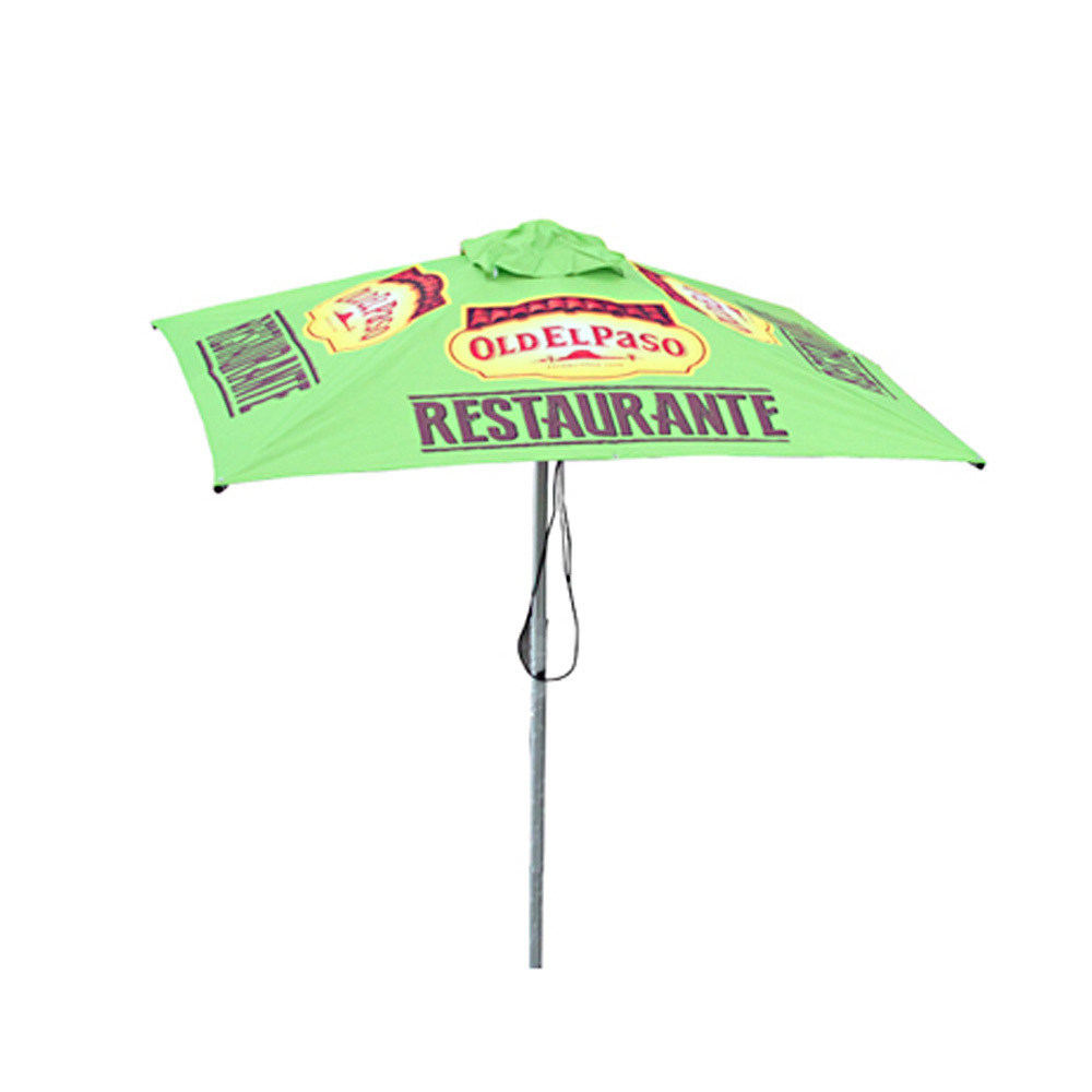 Shop custom aluminum frame promotional outdoor market big cafe umbrella