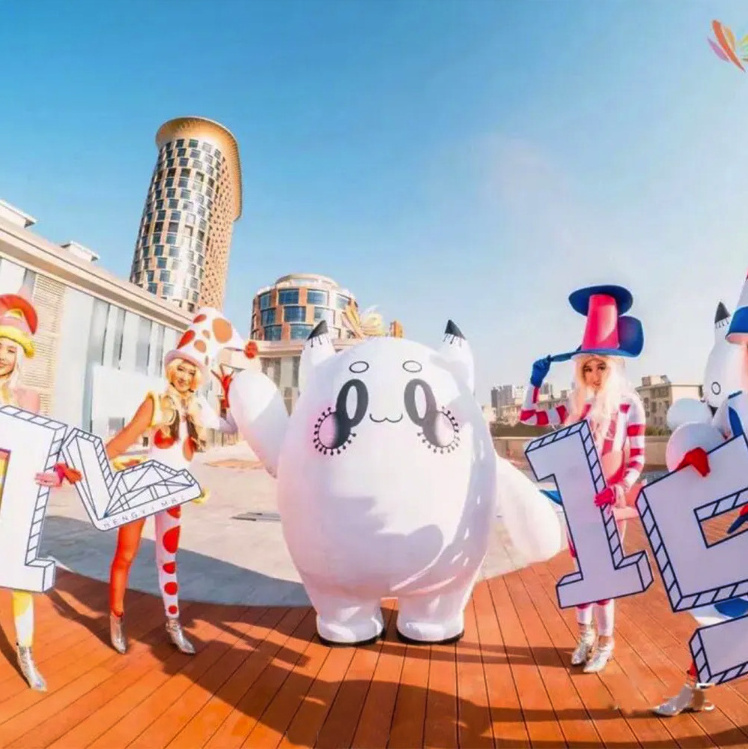 Custom Rabbit Event Custom Giant advertising custom Lighting Inflatable Cartoon mascot ...