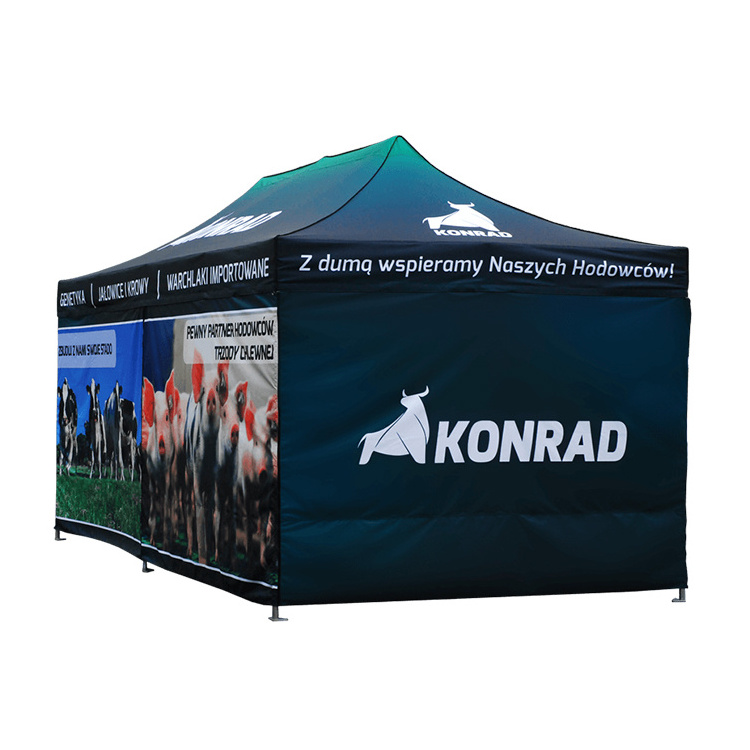 Custom promotional logo printed advertising marquee tent 3X3 canopy pop up gazebo