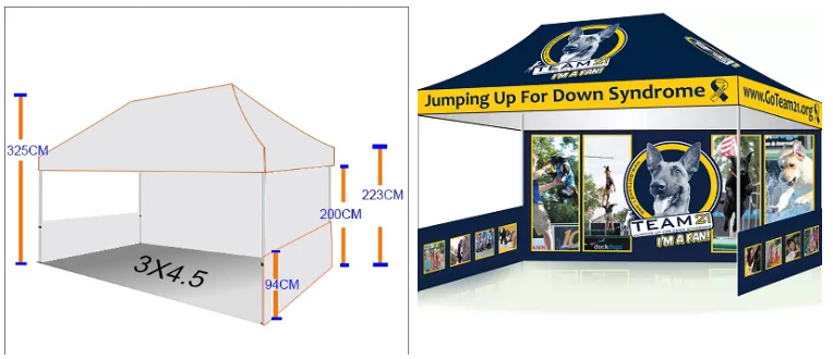 waterproof tent canopy fabric easy pop up heavy duty folding tent for event