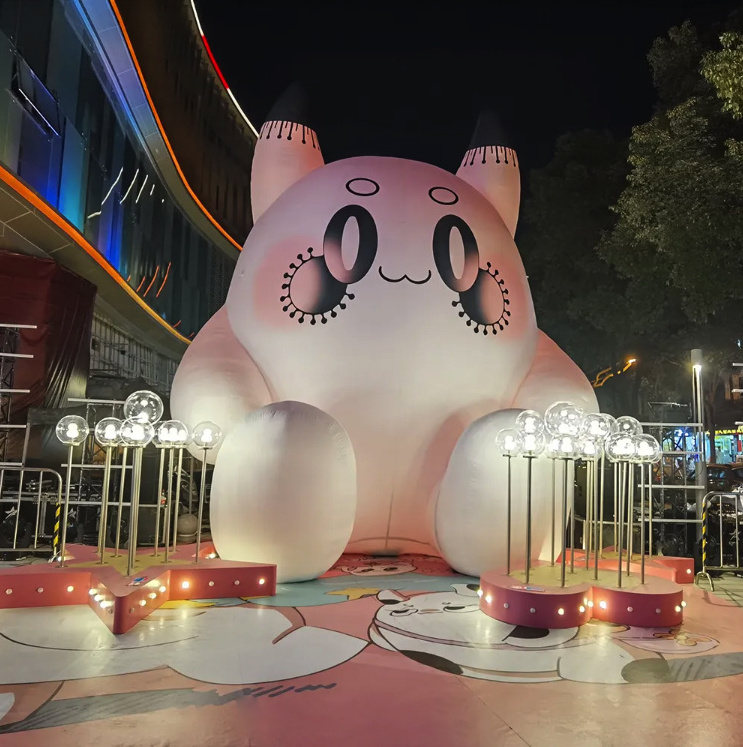 Custom Giant advertising custom Lighting Inflatable Cartoon mascot rabbit Used For Forest Event Show