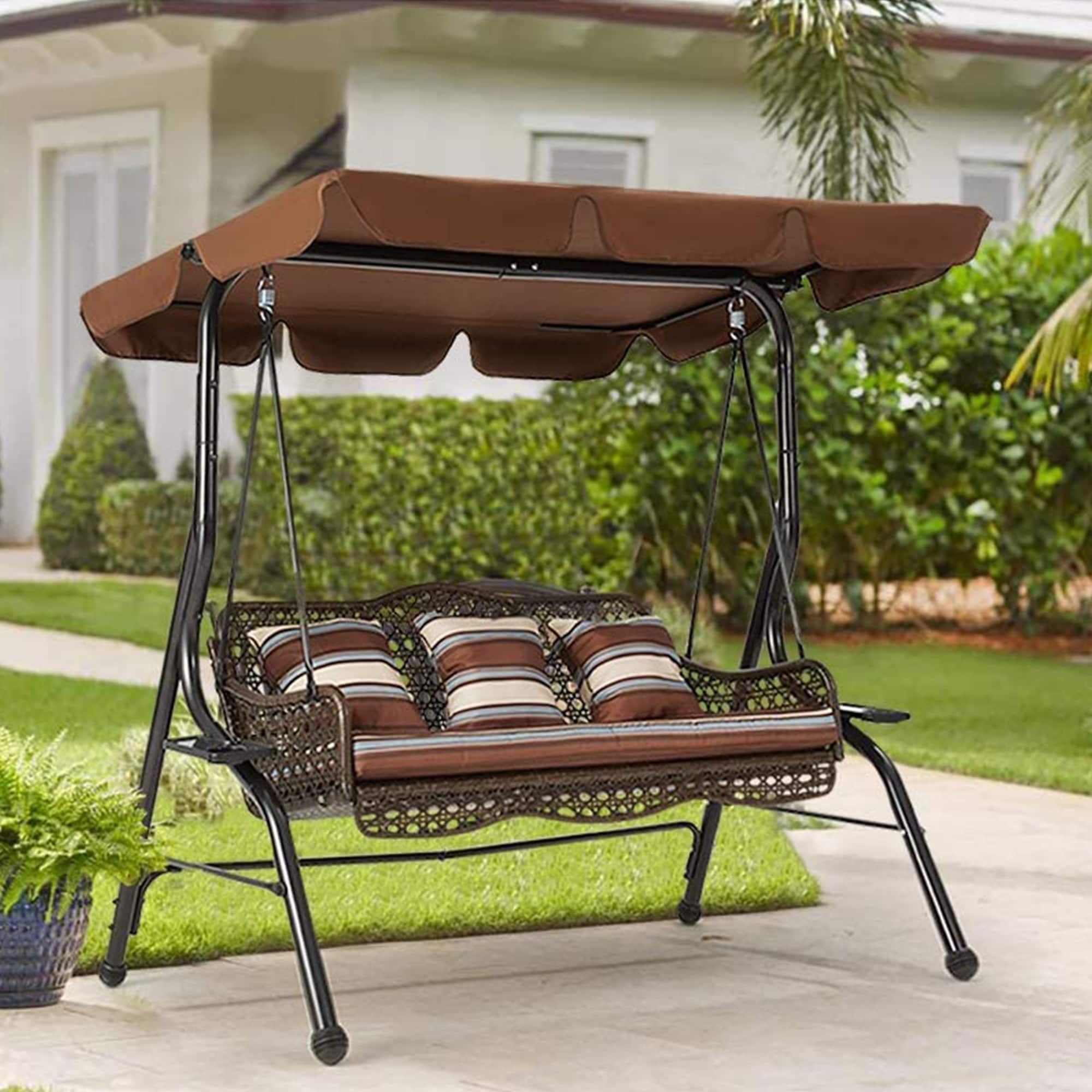 wholesale outdoor furniture Garden balcony Canopy 2/3-Person Hanging Patio Swing Chair