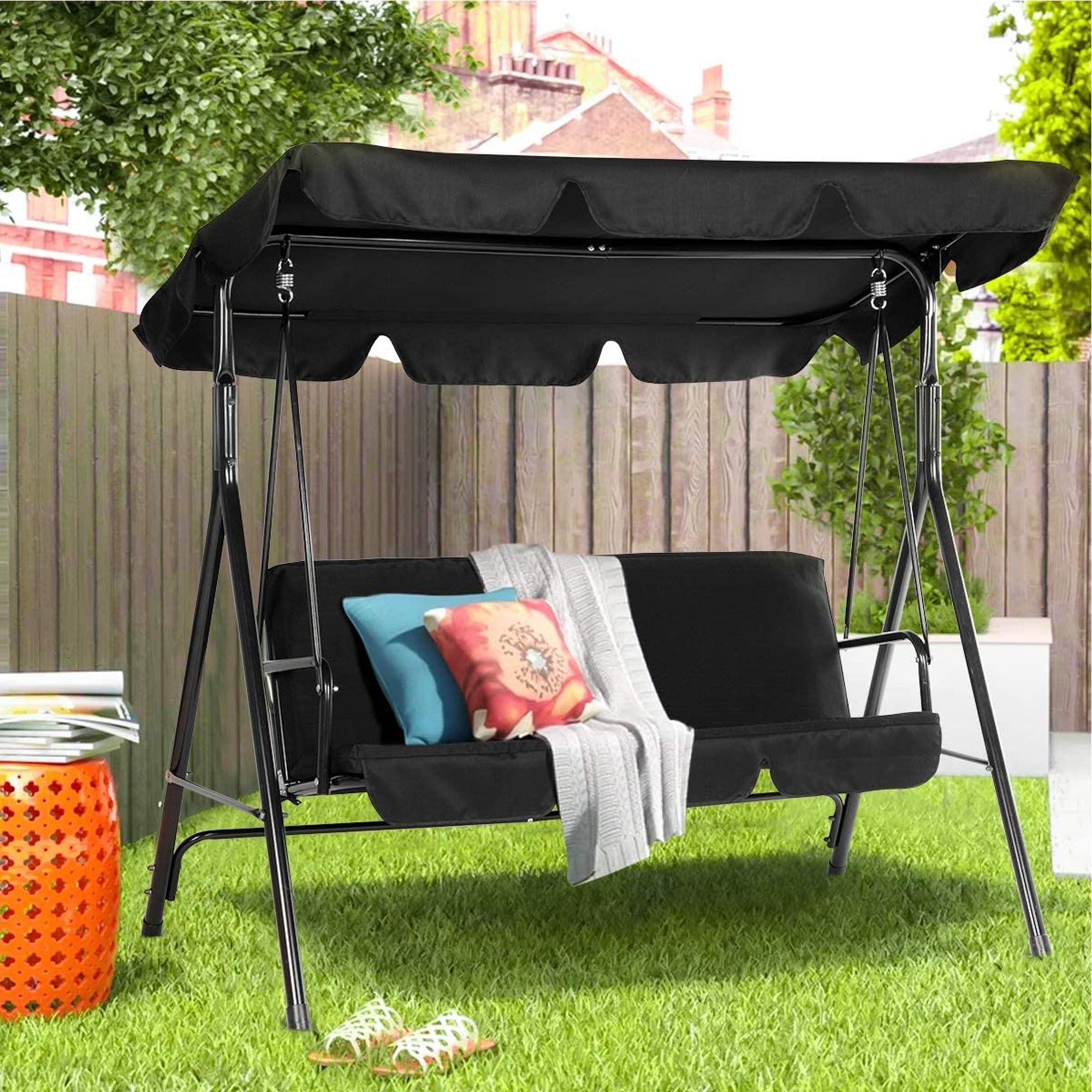 wholesale outdoor furniture Garden balcony Canopy 2/3-Person Hanging Patio Swing Chair