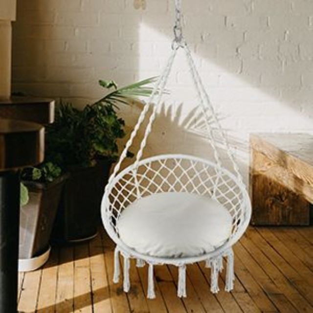 Top Quality Outdoor Garden Patio Folding Portable Rope Round Macrame Hanging Swing Chair