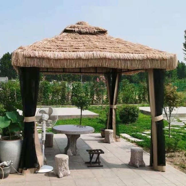 courtyard farmhouse studio sunshade Hot sale Steel Gazebo Sun Shading thatched garden outdoor pavilion