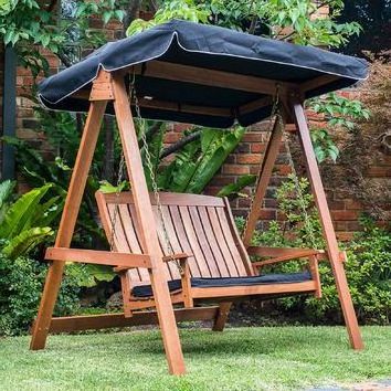 Good Quality wood Canopy Beach swing sets playground kids Metal Frame outdoor garden chair patio swings