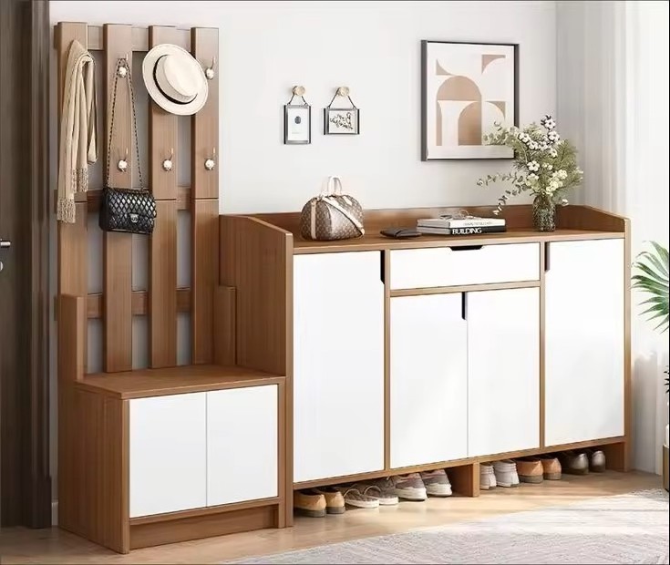 Moredesign Wholesale modern style Thin style MDF corridor Foyer Storage rack tipping bucket indoor shoe cabinet