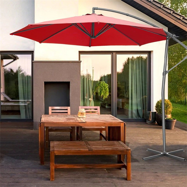 Waterproof Hanging Cantilever Garden Sun Canvas Parasol Iron outdoor beach patio umbrella for restaurant