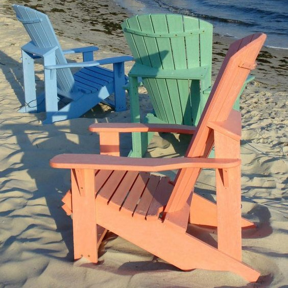 Waterproof patio beach chair Folding Plastic Wood garden outdoor Adirondack chair