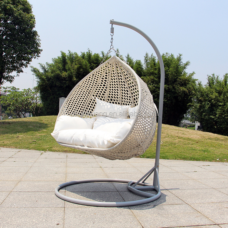 Garden swing chair outdoor rattan 2 seat heavy duty chair two people largedouble patio swing hanging chair for 2