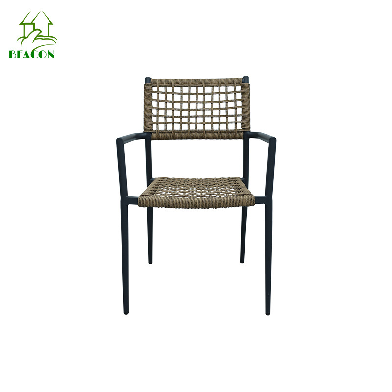 Cheap modern chairs restaurant outdoor wicker rattan string elegant dining chairs