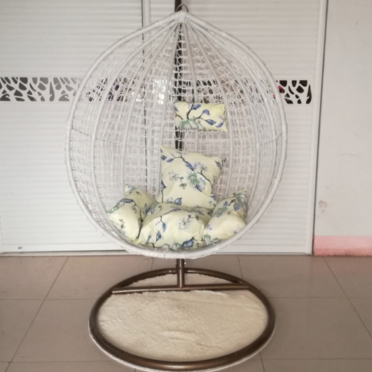 wholesale special outdoor courtyard  round egg double hanging swing chair