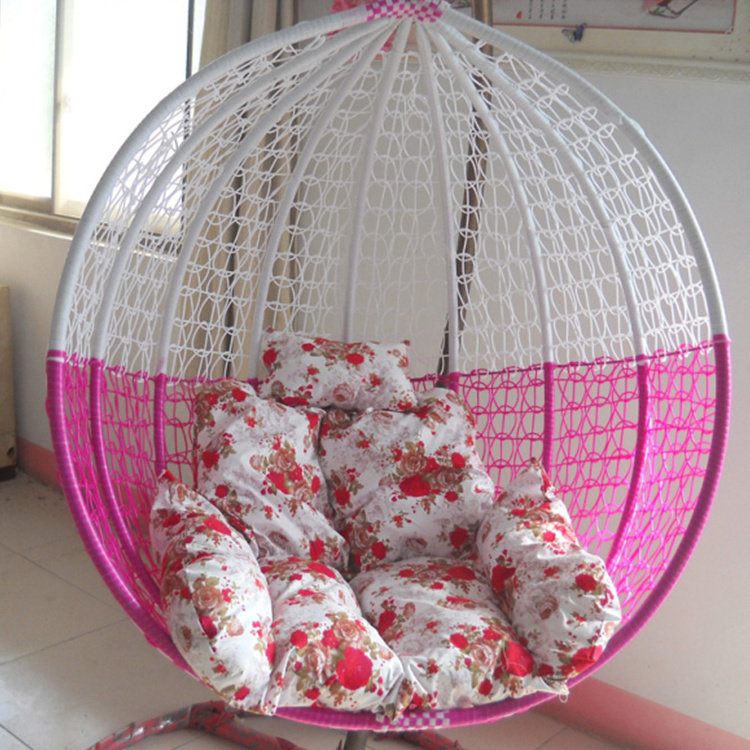 wholesale special outdoor courtyard  round egg double hanging swing chair