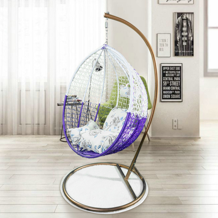 wholesale special outdoor courtyard  round egg double hanging swing chair