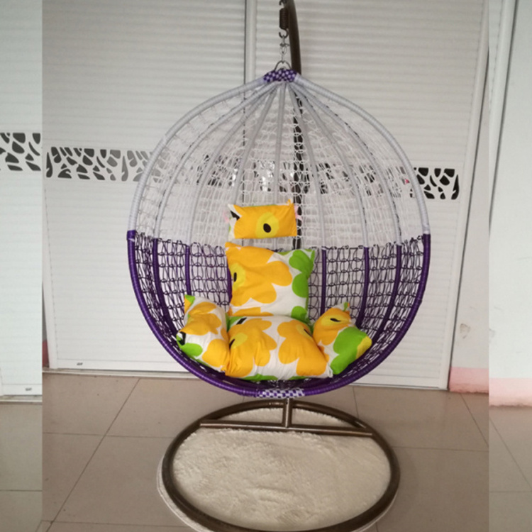 wholesale special outdoor courtyard  round egg double hanging swing chair