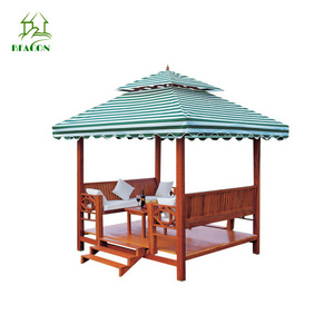 Best Price Antique Design Solid Leisure Wooden Kiosk Chinese Style Gazebo For Paito Garden