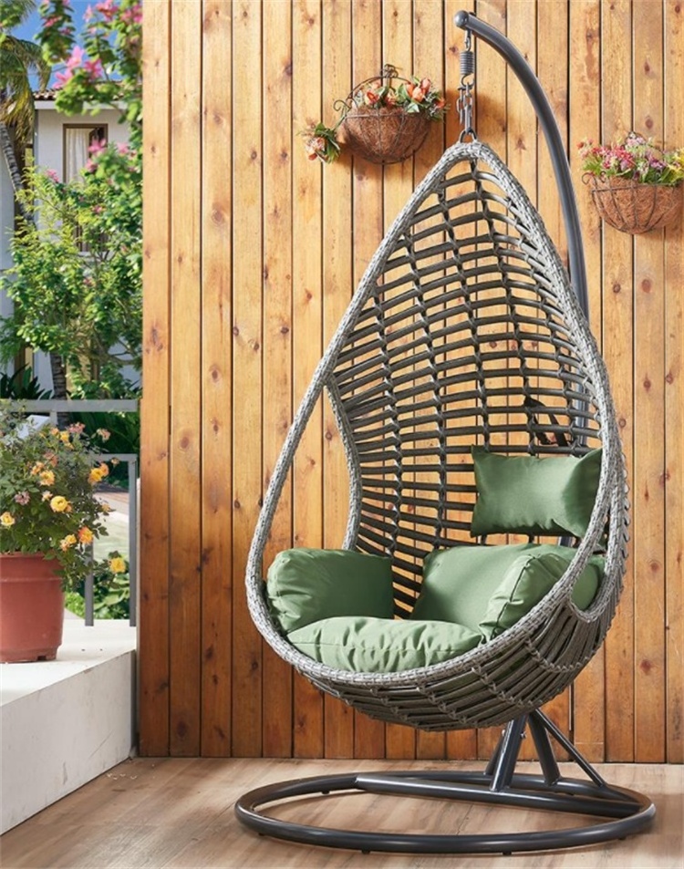 Indoor and outdoor leisure seat swing set garden furniture outdoor swing pod egg chair with leg