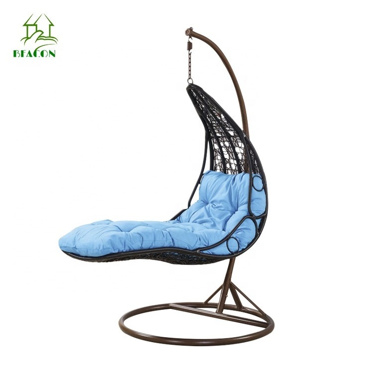 Handmade macrame hanging chair swing chair out door rattan leisure hanging pod chair