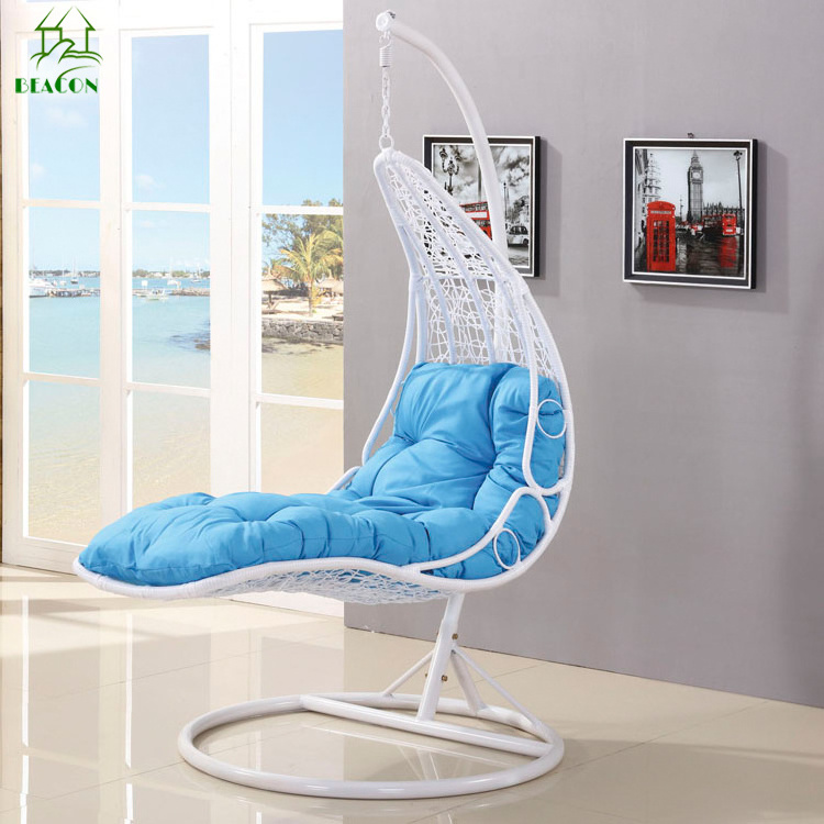 Handmade macrame hanging chair swing chair out door rattan leisure hanging pod chair