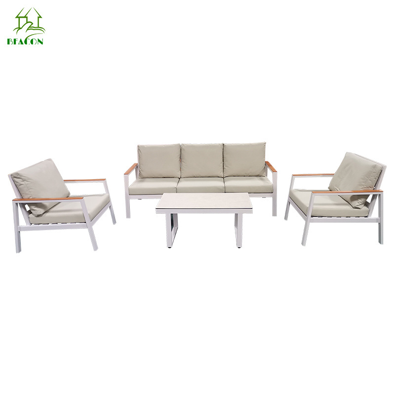 Popular aluminum tuinset furniture garden sets deep seated outdoor sofa seating set for patio and garden