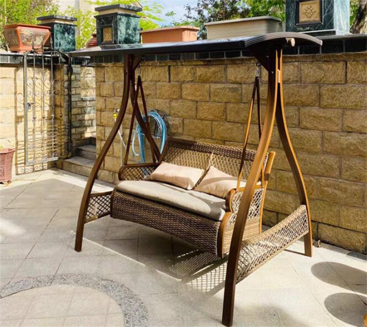 Two seater giant swing patio porch swing courtyard outdoor steel swing for playground