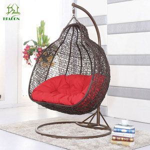 Ratan swing egg chair inside two seater hanging egg swing chair with stand for 2 people