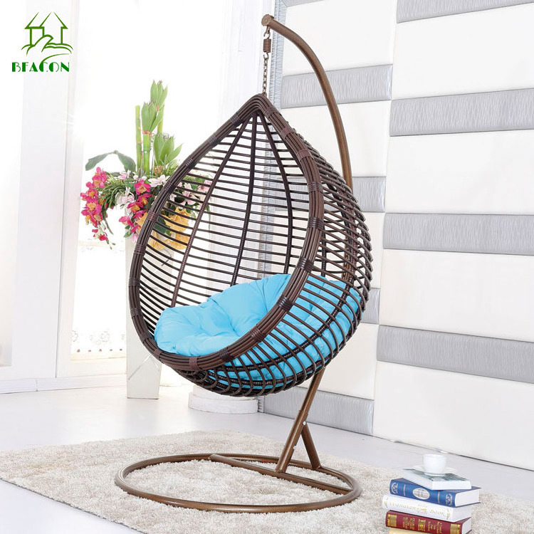 Ratan swing egg chair inside two seater hanging egg swing chair with stand for 2 people