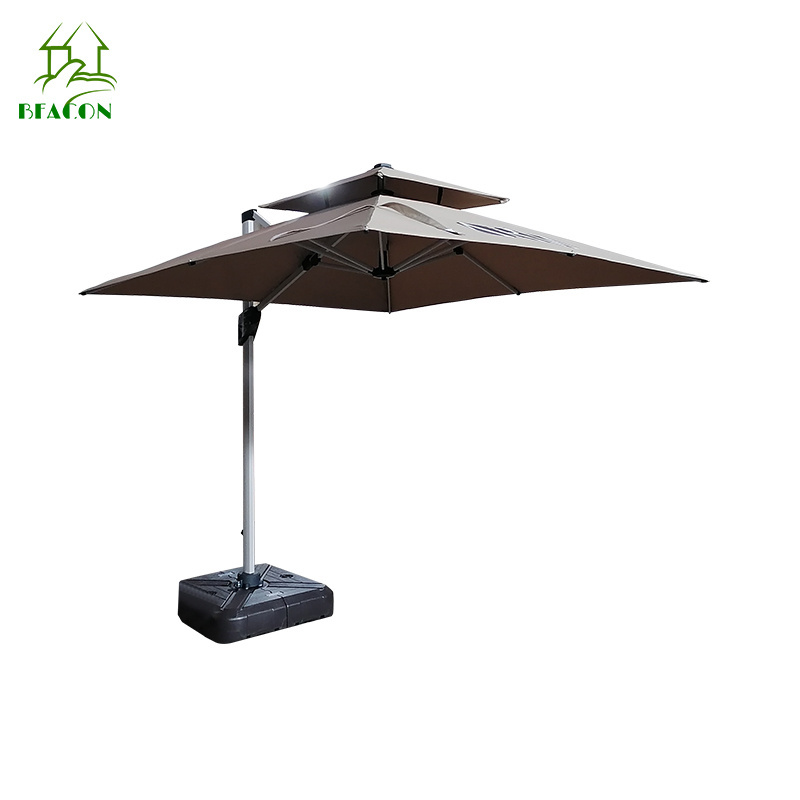 Big sun shade beach umbrella outdoor waterproof custom oversized umbrella with logo