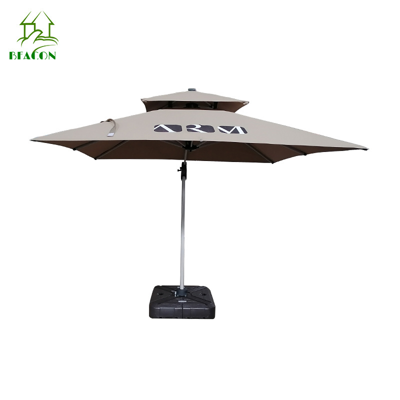 Big sun shade beach umbrella outdoor waterproof custom oversized umbrella with logo