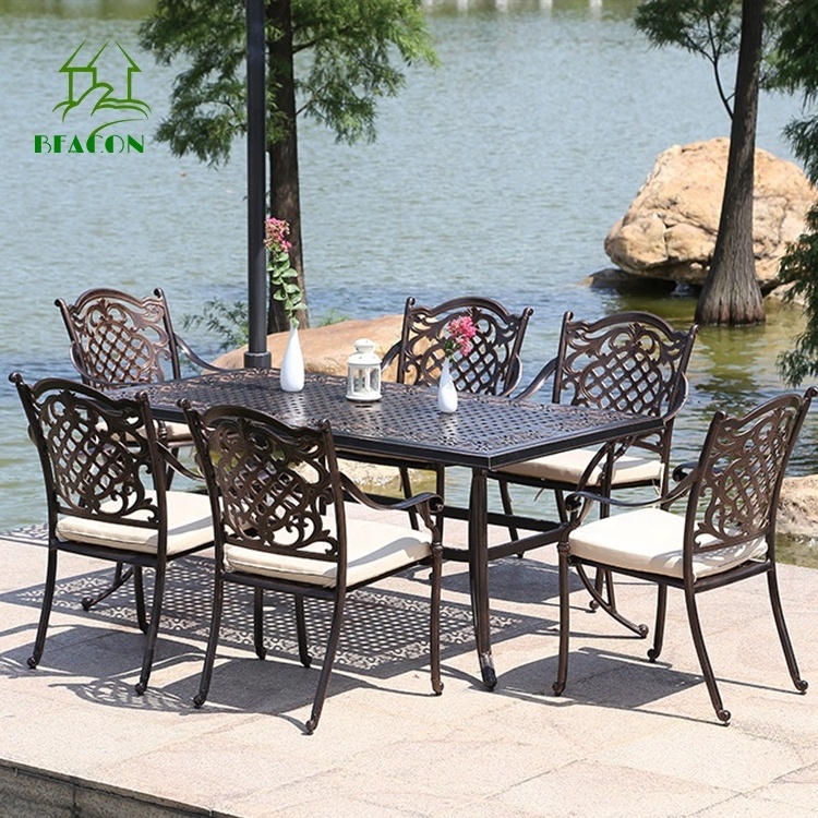 Modern Design Outdoor Patio Lounge Furniture Die Casting Aluminum Garden Dining Chair