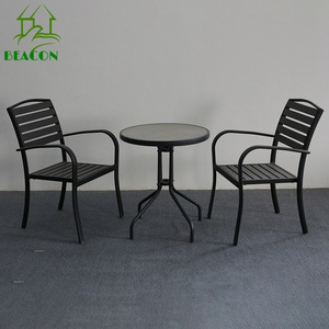 Outdoor public garden seating coffee shop small dining table set 2  dining chairs for small dining area