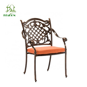 Modern Design Outdoor Patio Lounge Furniture Die Casting Aluminum Garden Dining Chair