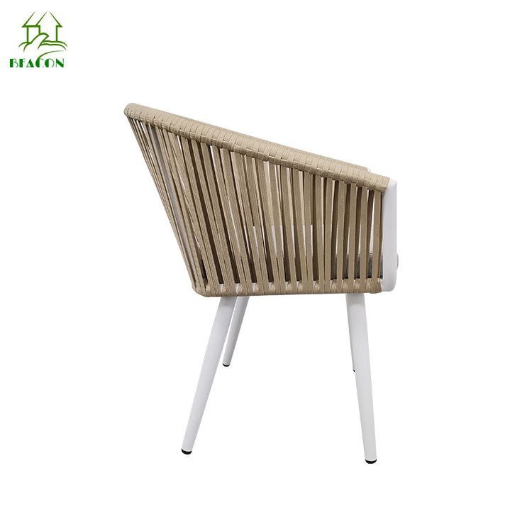 Modern stackable chair restaurant weather rope club dinning room chair