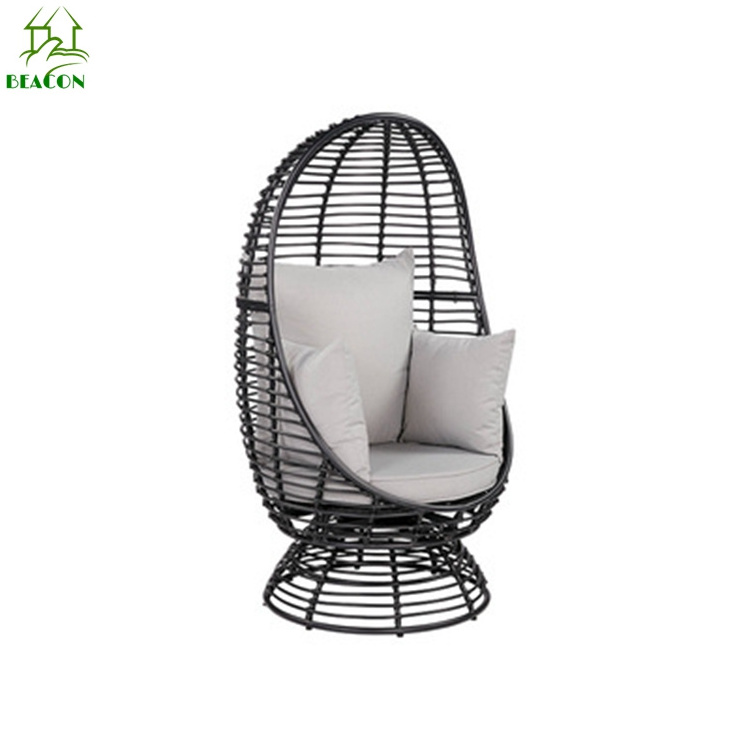 Outdoor garden synthetic rattan set oversized 2 seater wide lounge chair balcony rattan furniture outdoor lovechair