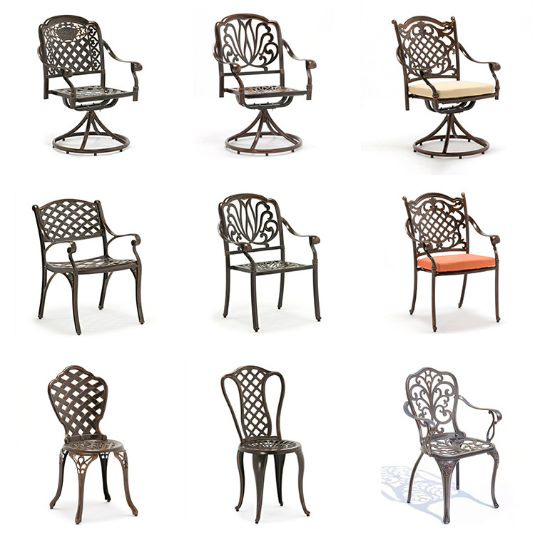 Die cast aluminum beach chairs wholesale outdoor furniture garden chair in aluminum