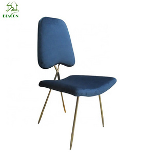 Jonathan adler design Modern Luxury Cross back Maxime brass stainless steel blue velvet dining Chair