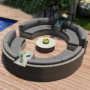 Hotel Courtyard outside waterproof patio lounge furniture outdoor garden sectional sofa set