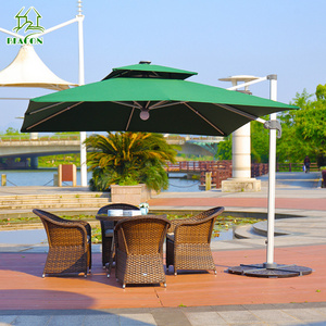 Wholesale rectangle outdoor umbrella giant cantilever patio umbrella with led lights