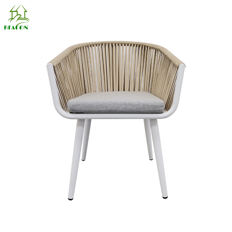 Modern stackable chair restaurant weather rope club dinning room chair