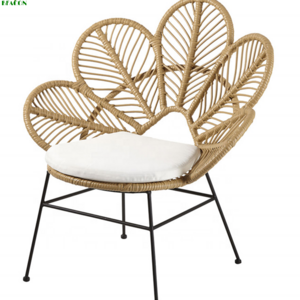 Peacock outdoor metal garden leisure chair wholesale mini rattan wicker peacock chair