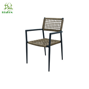 Cheap modern chairs restaurant outdoor wicker rattan string elegant dining chairs