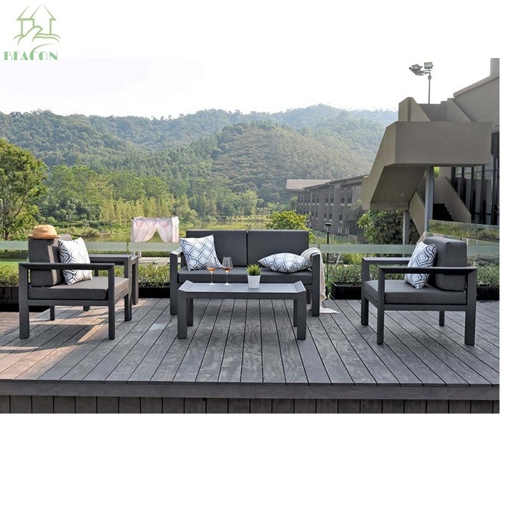 Outdoor patio porch set garden couch sofa set metal classic cast aluminum lounge garden set